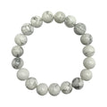 Pulsera Esferas de Howlita Blanca - en forma de esfera