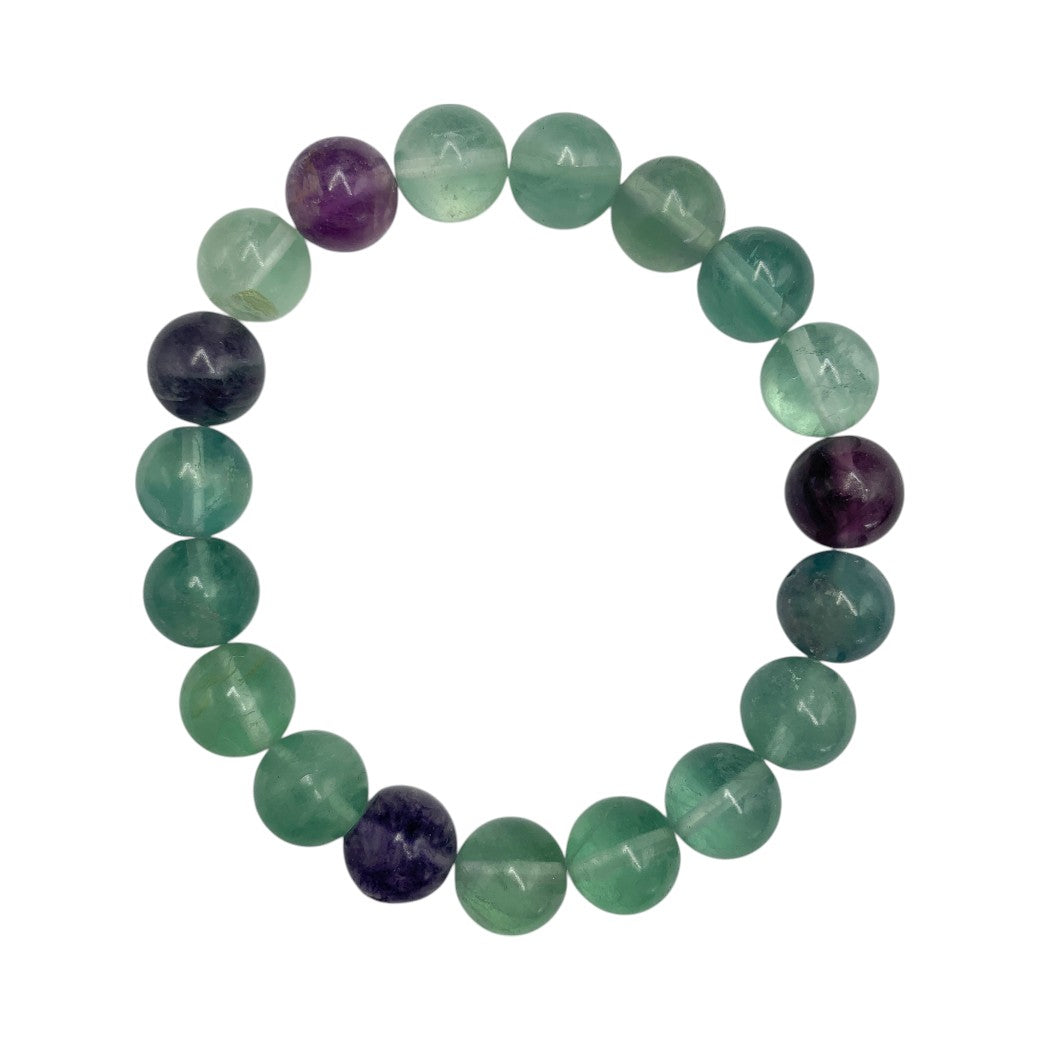Pulsera Esferas de Fluorita - en forma de esfera