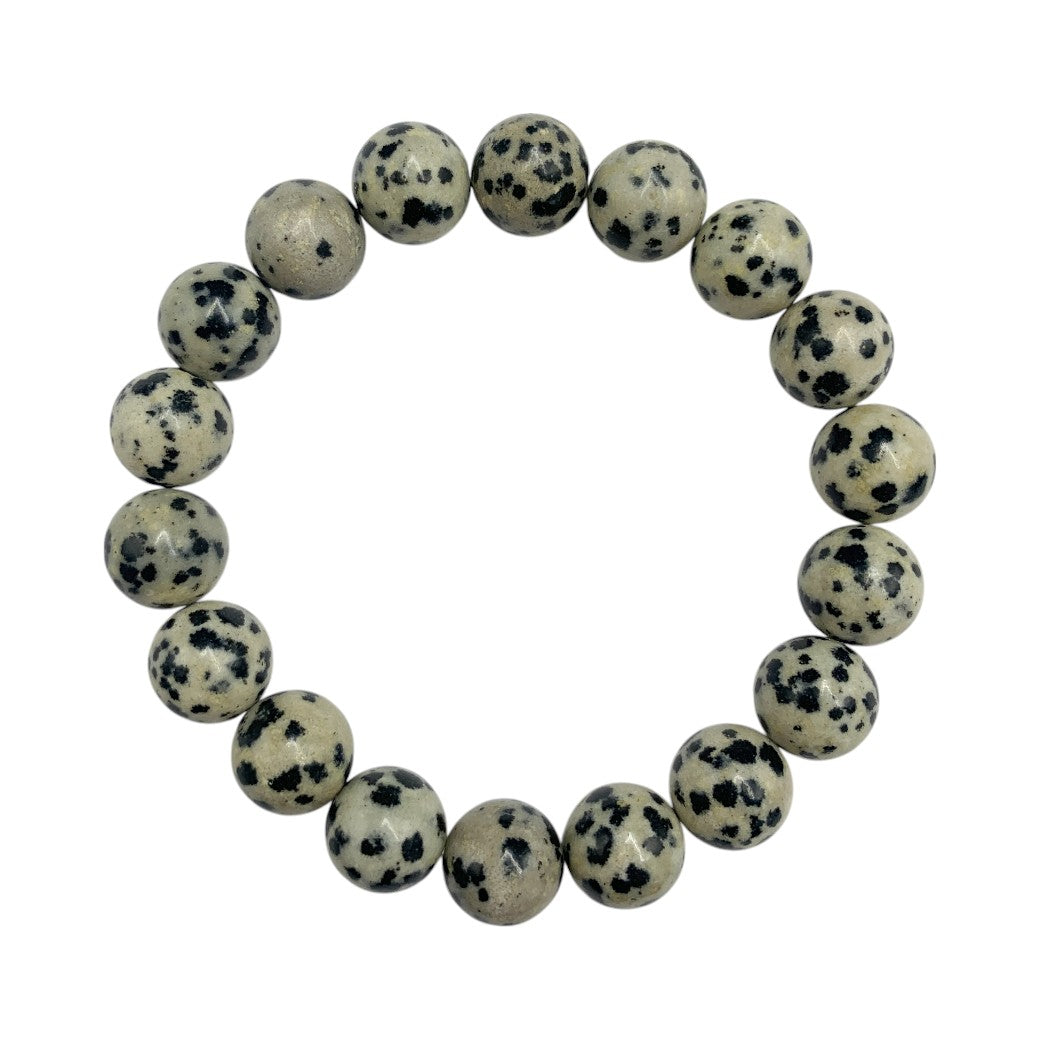 Pulsera Esferas de Jaspe Dálmata - en forma de esfera