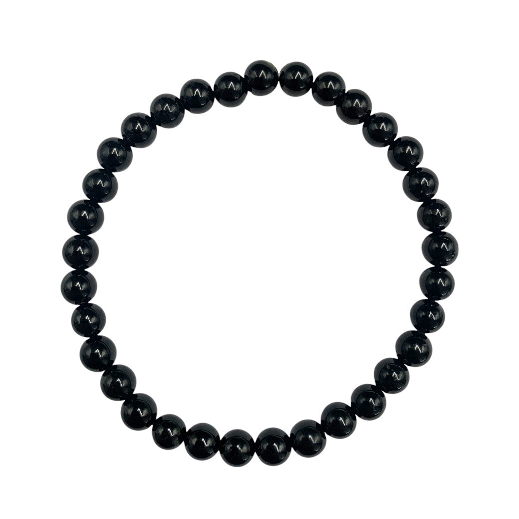 Pulsera Esferas de Turmalina Negra - en forma de esfera