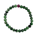 Pulsera Esferas de Zoisita Rubí - en forma de esfera