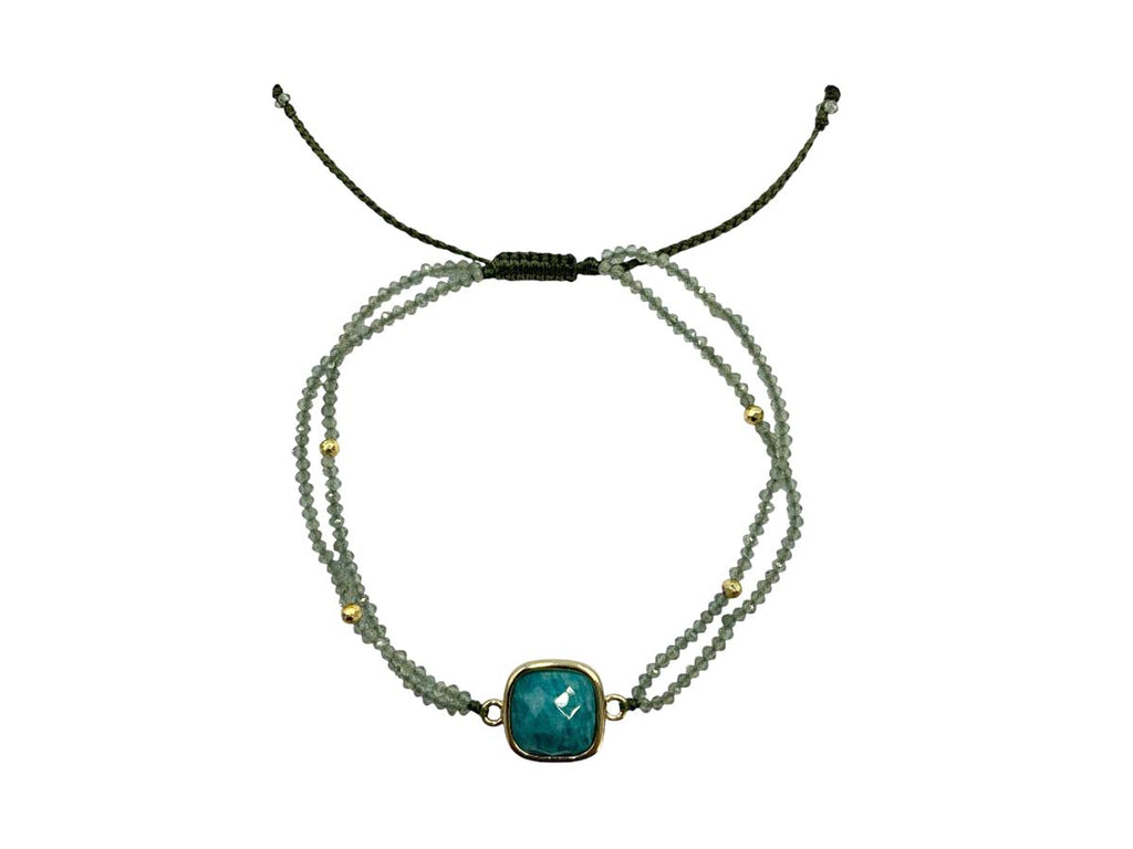 Pulsera Apatito Facetado - pulsera de piedras