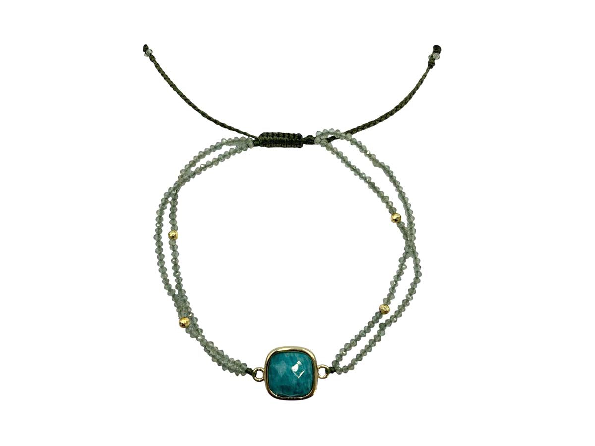 Pulsera Apatito Facetado - pulsera de piedras