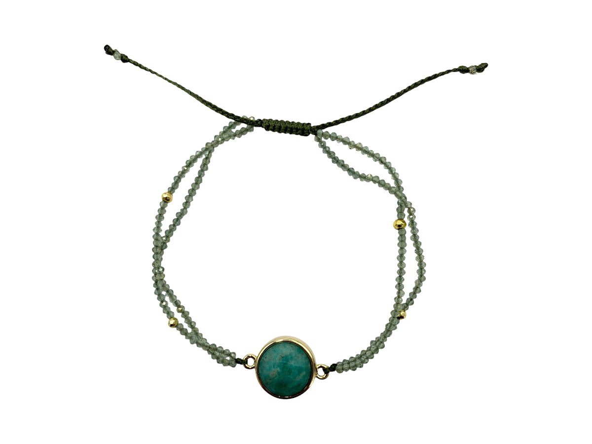 Pulsera Apatito Facetado - vista lateral