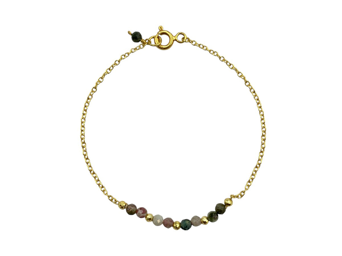 Pulsera Dama Turmalina Sandia - pulsera de piedras
