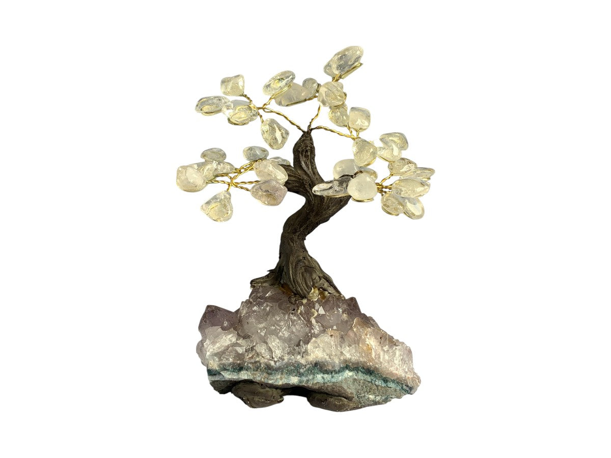 Árbol Bonsái de Cuarzo Blanco Chico - bonsái decorativo
