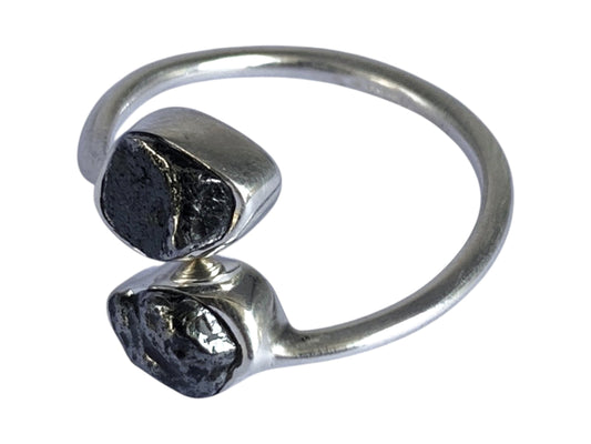 ANILLO CABUJON DE METEORITO