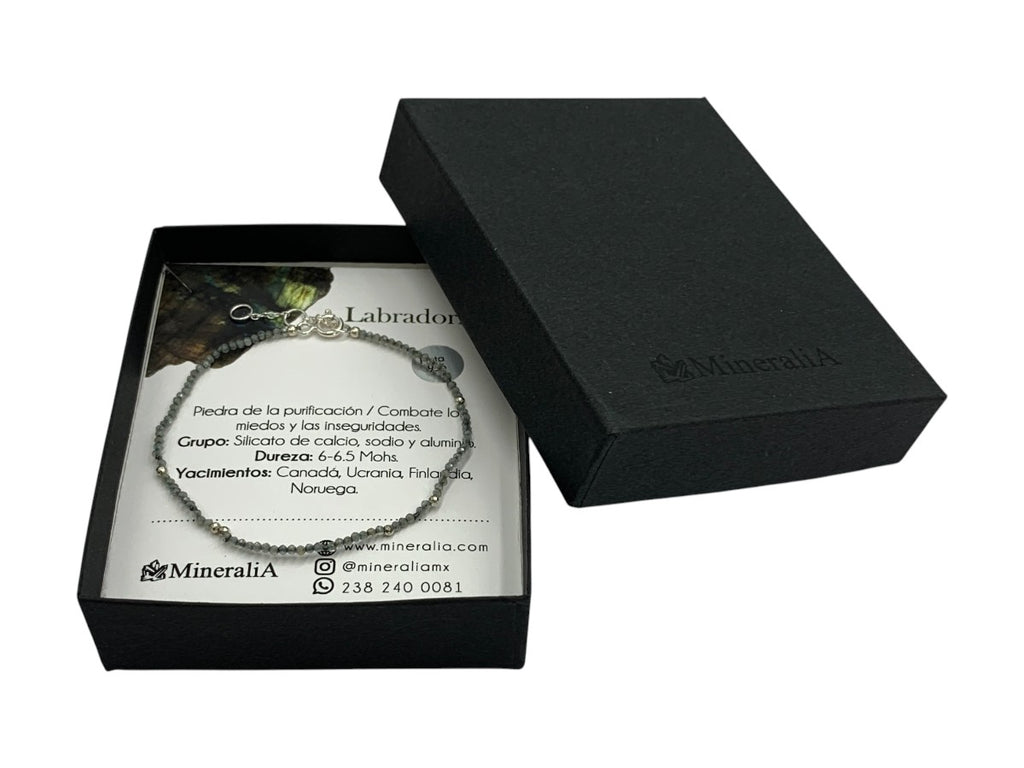 Pulsera de Labradorita - vista lateral