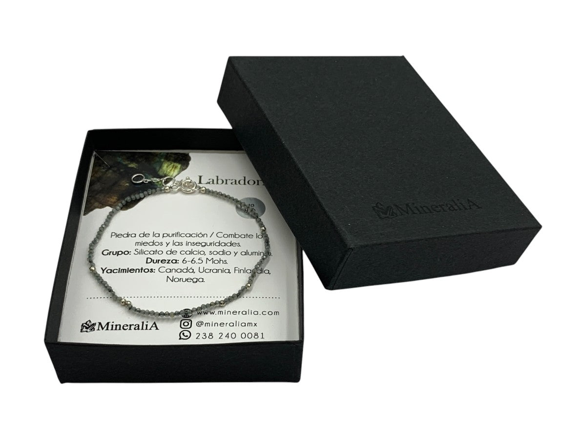 Pulsera de Labradorita - vista lateral