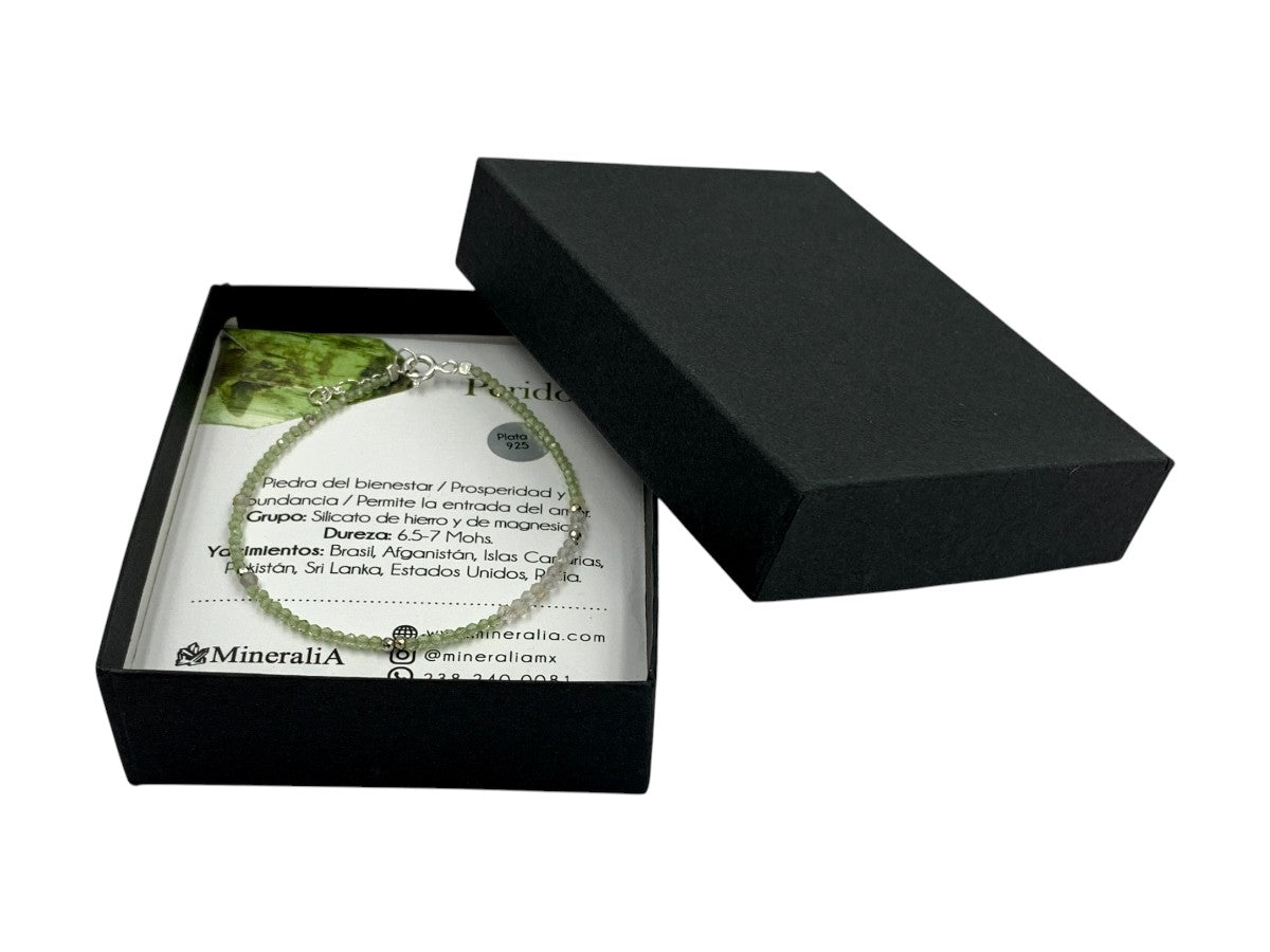 Pulsera de Peridoto - vista lateral