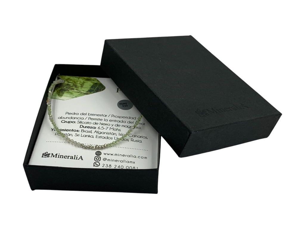 Collar de Peridoto con Citrino - vista lateral