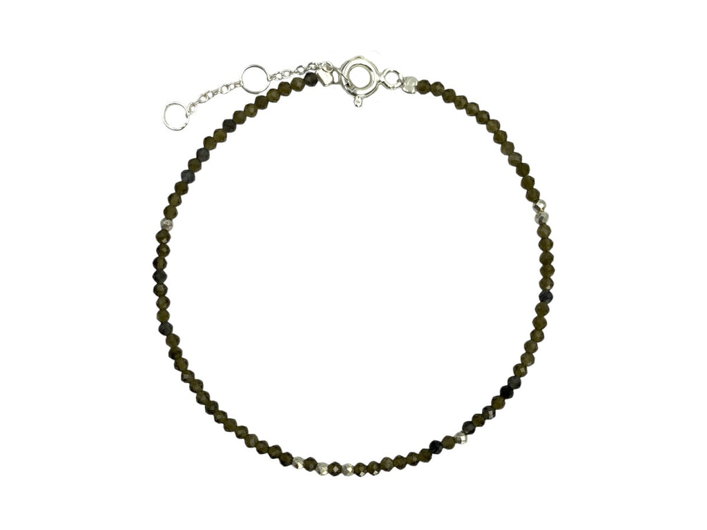 Pulsera de Obsidiana Verde - pulsera de piedras