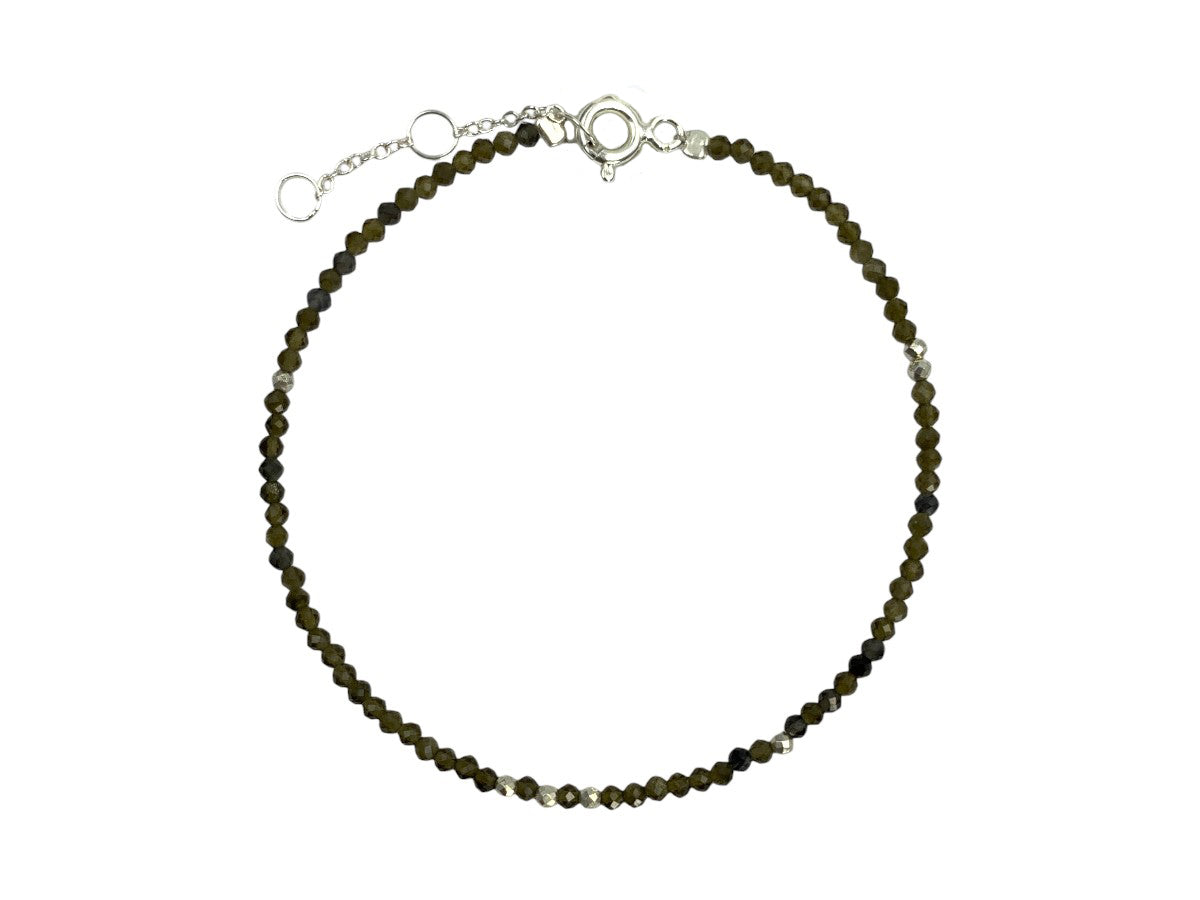Pulsera de Obsidiana Verde - pulsera de piedras