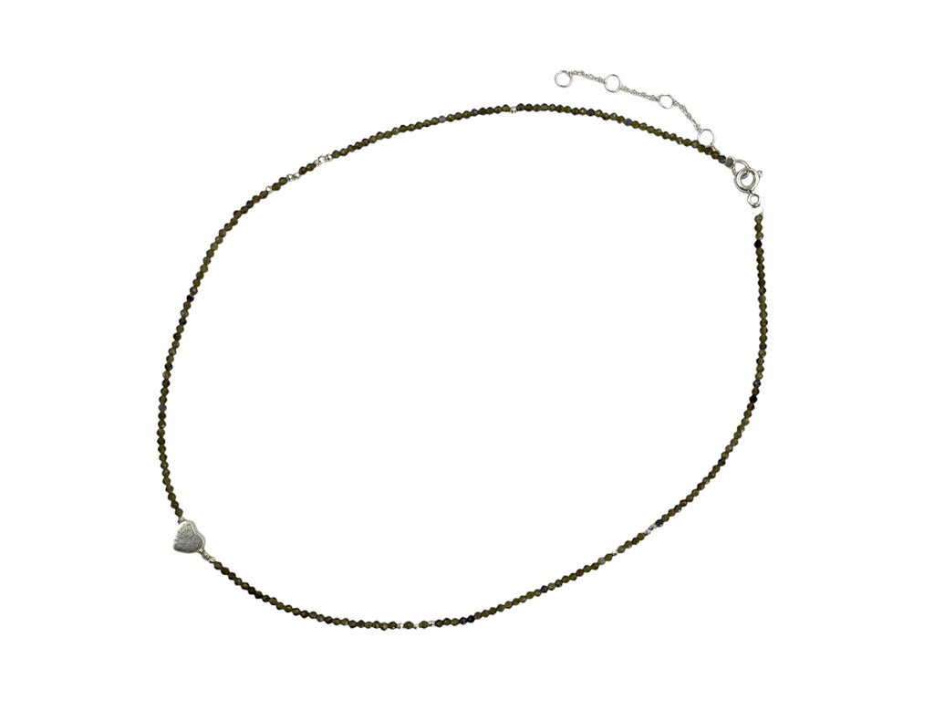 Collar de Obsidiana Verde - collar con dije
