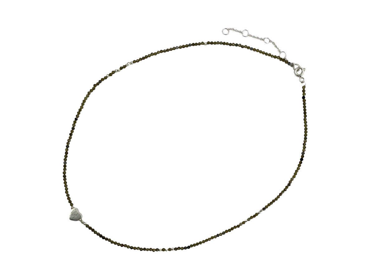 Collar de Obsidiana Verde - collar con dije