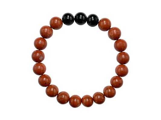 PULSERA CABALLERO JASPE ROJO