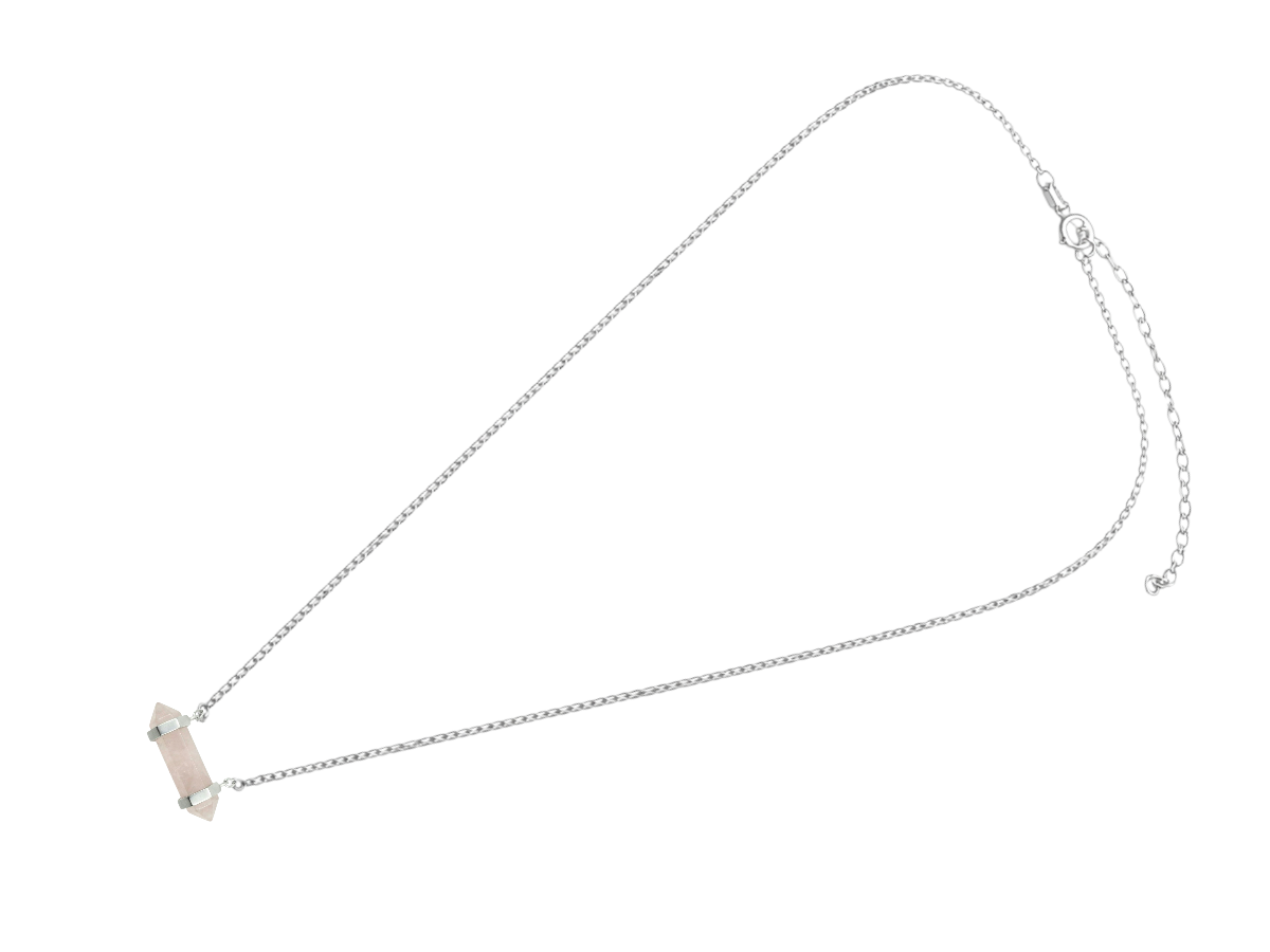 COLLAR DE PLATA .925 CUARZO ROSA