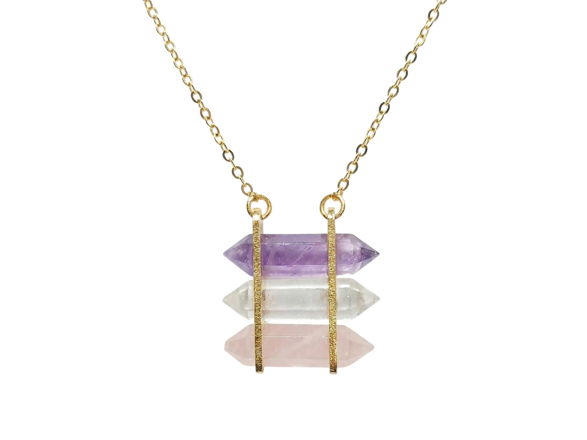 COLLAR DE PLATA .925 CENTRO PUNTAS