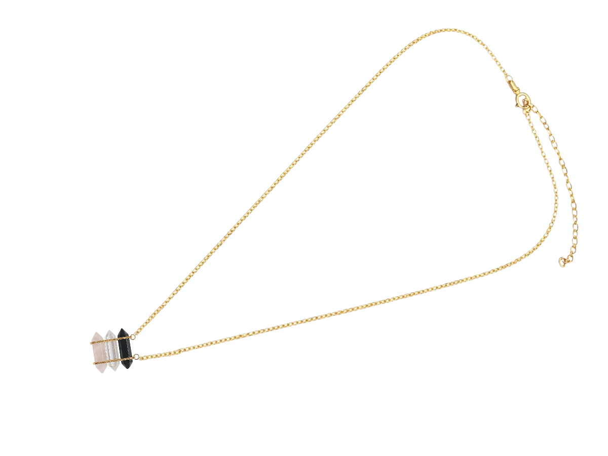 COLLAR DE PLATA .925 CENTRO PUNTAS