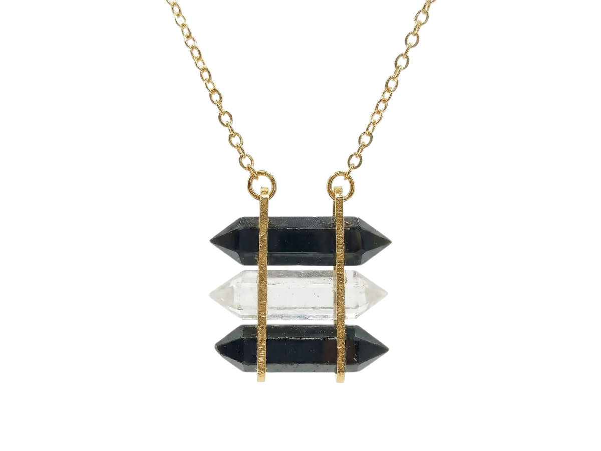 COLLAR DE PLATA .925 CENTRO PUNTAS