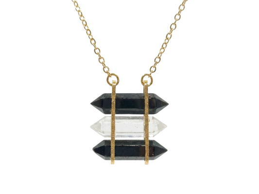 COLLAR DE PLATA .925 CENTRO PUNTAS