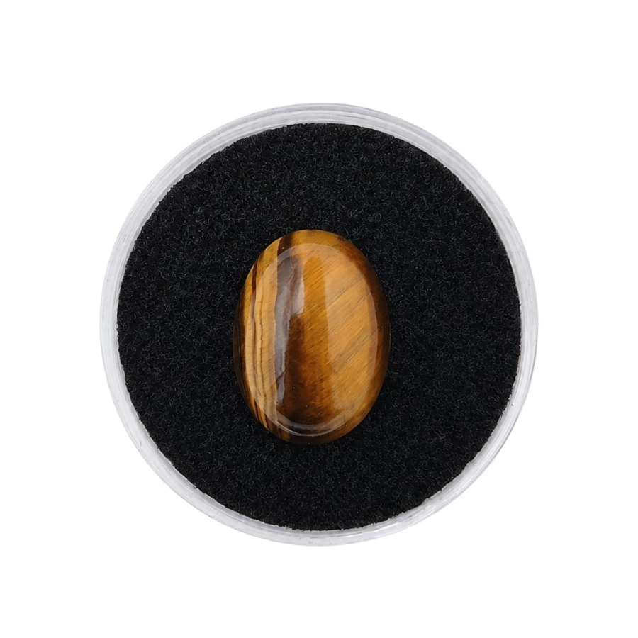 CABUJÓN OVAL DE OJO DE TIGRE PULIDO