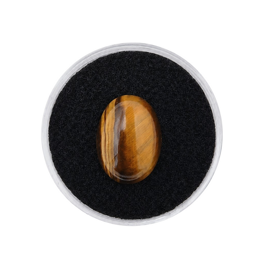 CABUJÓN OVAL DE OJO DE TIGRE PULIDO
