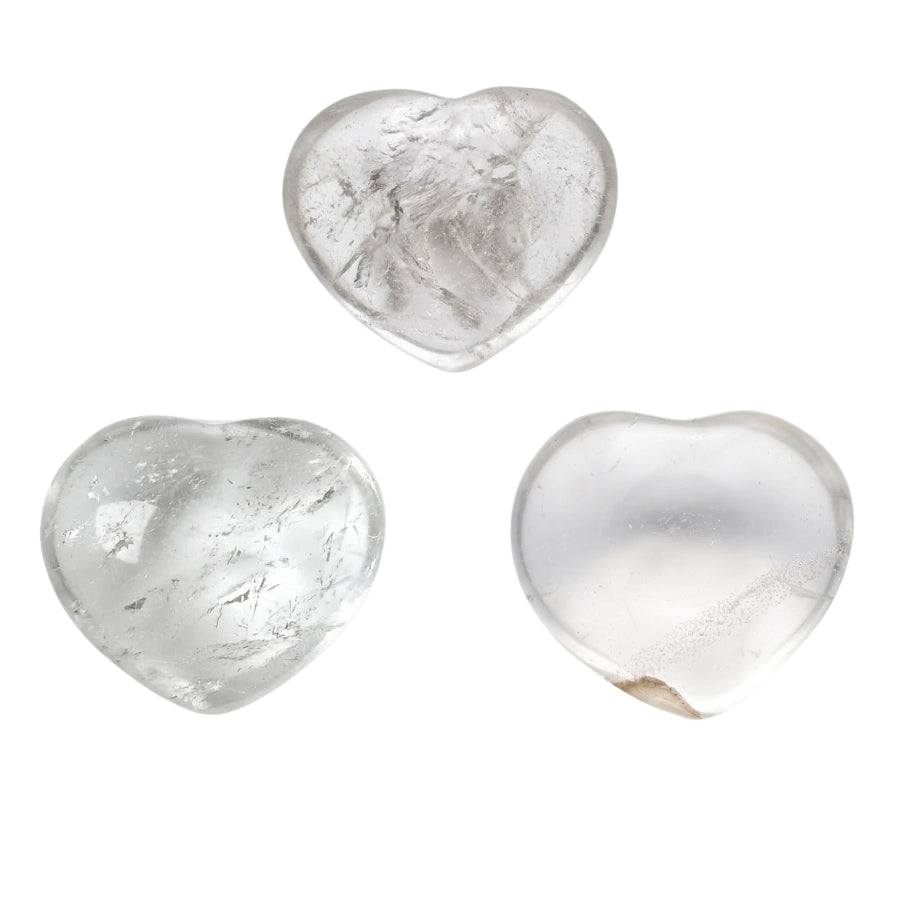 CORAZÓN PUFF DE CUARZO BLANCO PULIDO
