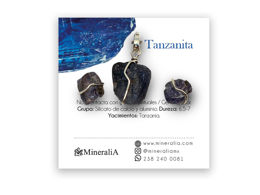 Set Dije y Aretes de Tanzanita en Plata .925 - pieza en plata .925