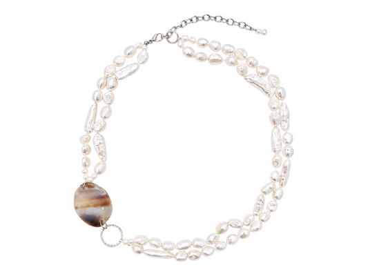 COLLAR CORTO PERLA BLANCA