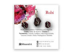 Set Dije y Aretes de Rubí en Plata .925 - pieza en plata .925