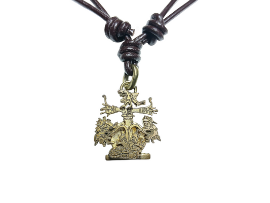 COLLAR DE CUERITO CON CENTRO ARBOL DE LA VIDA