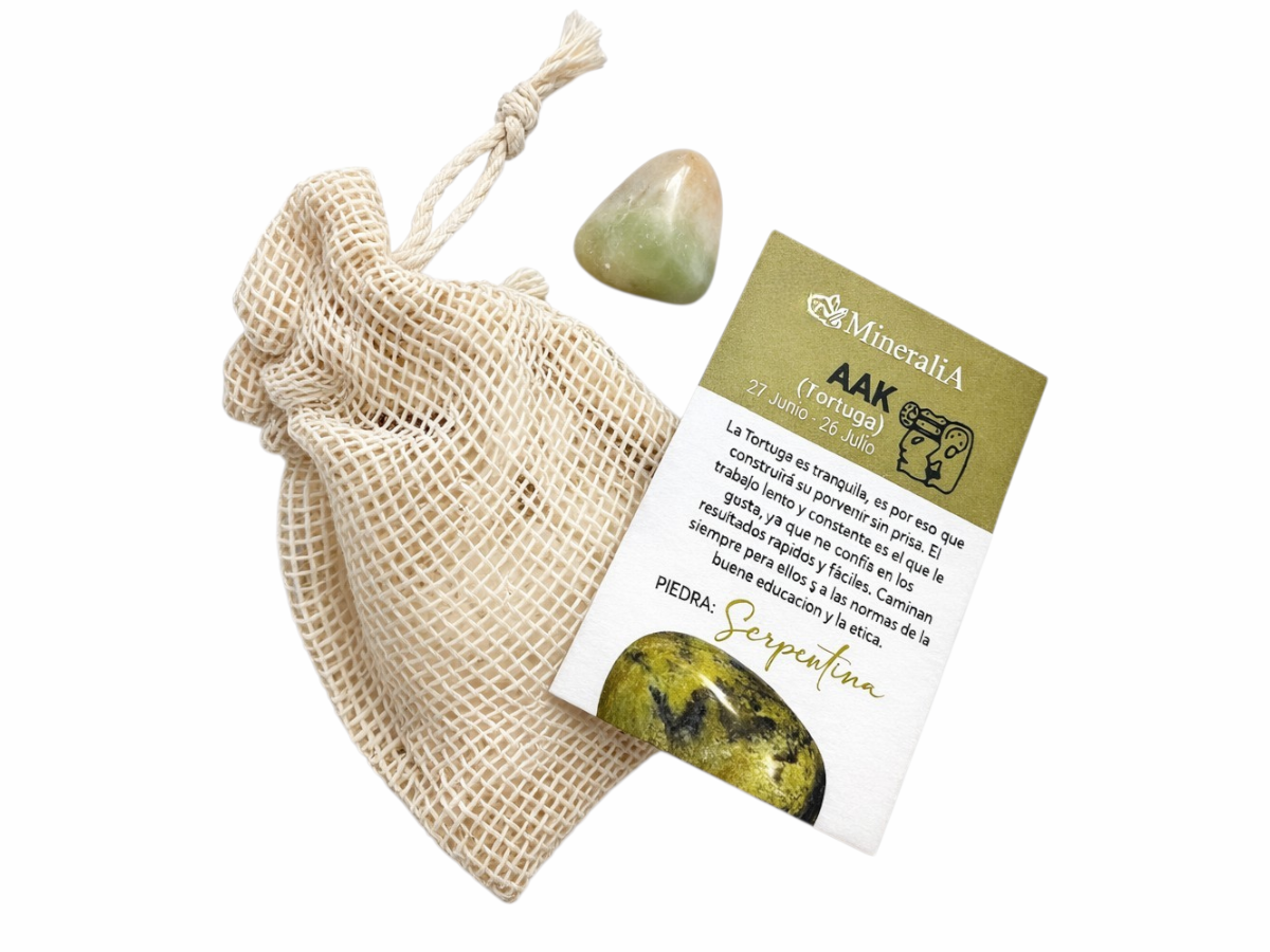 COSTALITO DEL ZODIACO MAYA "TORTUGA" SERPENTINA