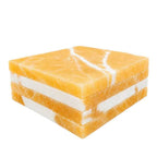 SET DE PORTAVASOS DE CALCITA NARANJA