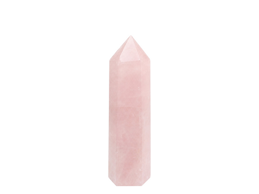 PUNTA DE CUARZO ROSA LAPIDADA