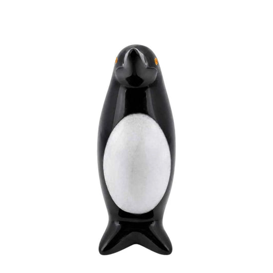 FIGURA PINGÜINO DE ÓNIX BLANCO Y NEGRO