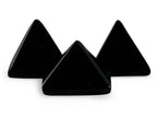Set de Tres Pirámides de Obsidiana Negra en Punta Mini - detalle de textura y color