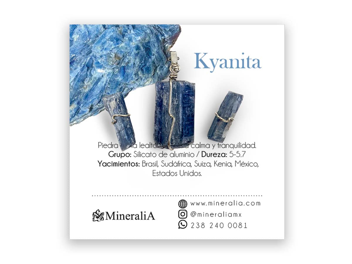 Set Dije y Aretes de Kyanita en Plata .925 - pieza en plata .925
