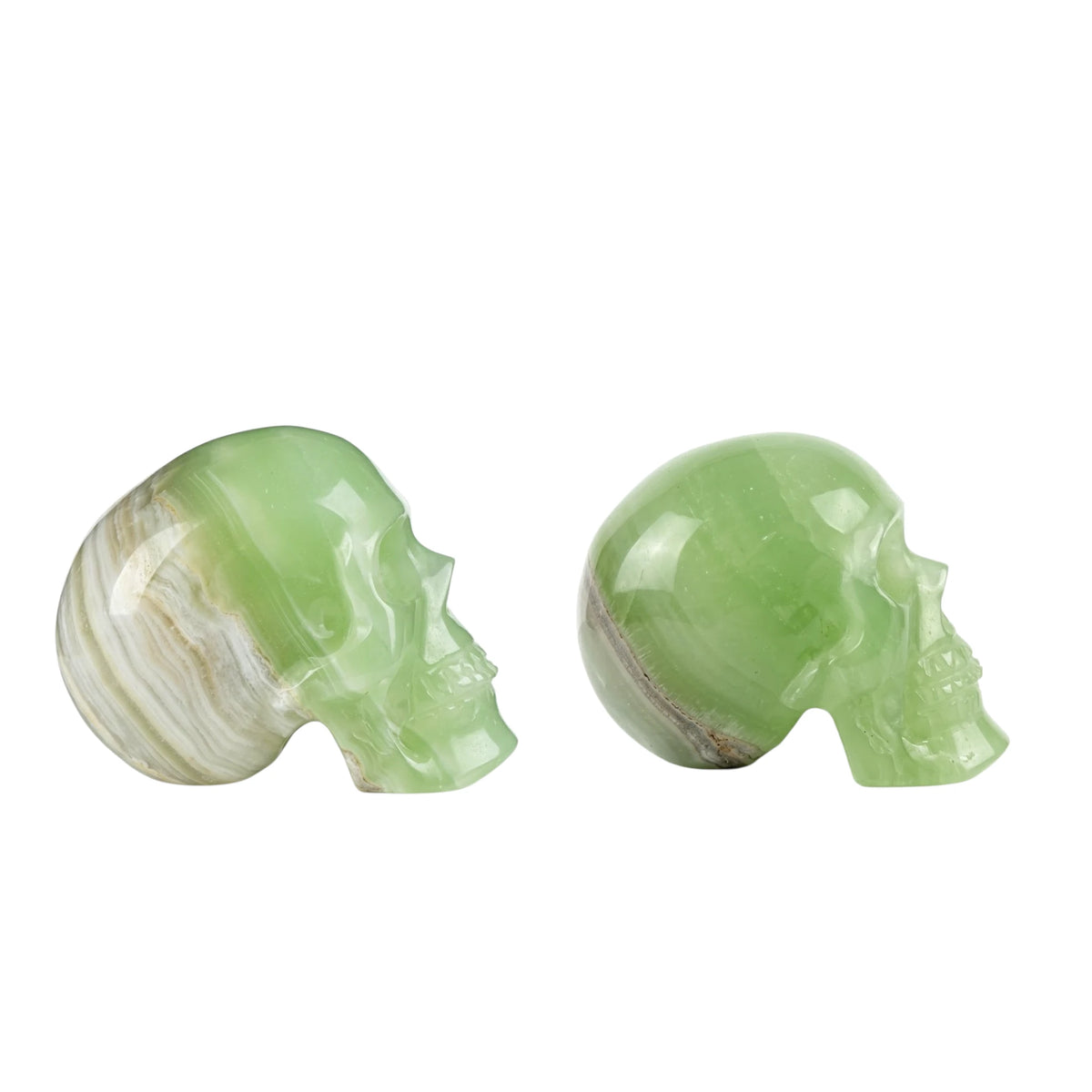 CRÁNEO DE ÓNIX VERDE BRILLADO