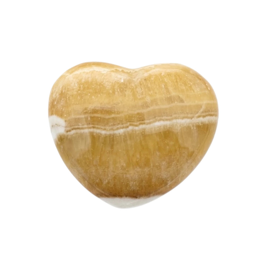 CORAZÓN PUFF DE CALCITA AMARILLA