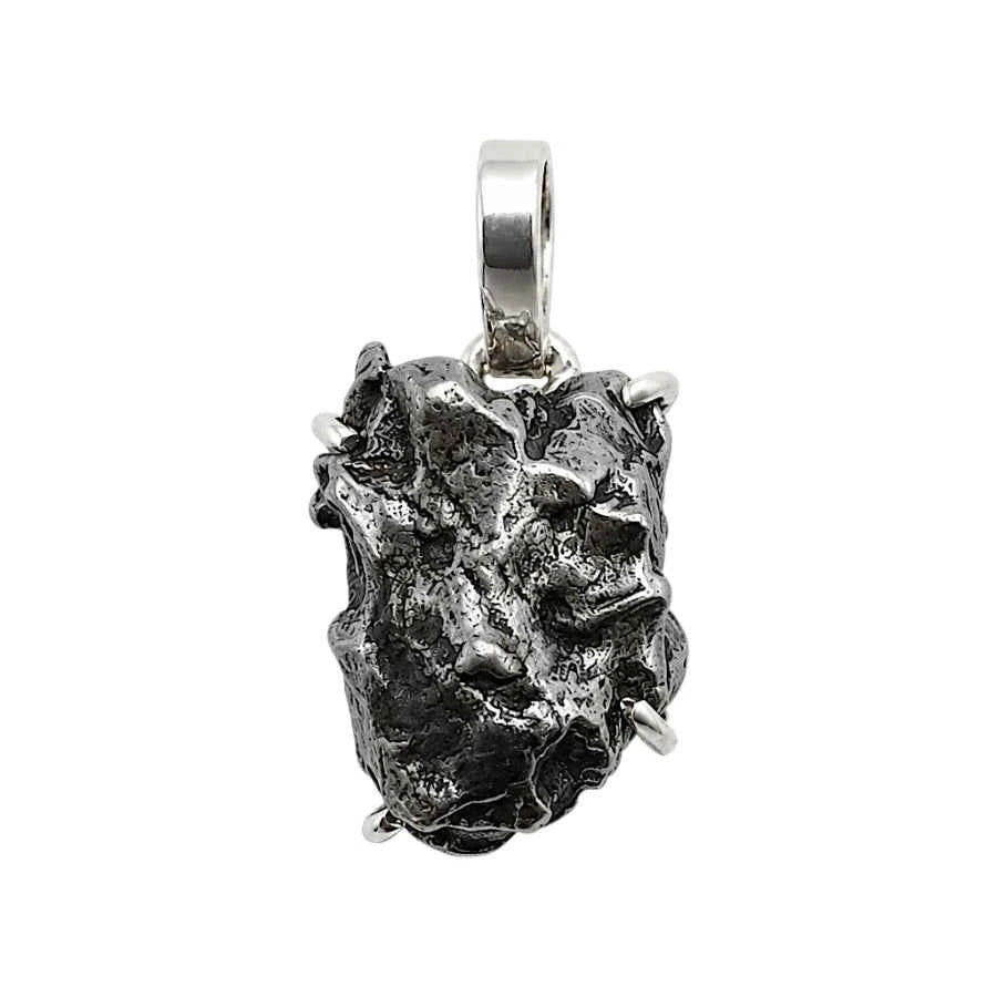 DIJE DE METEORITO CON BISEL DE PLATA.925