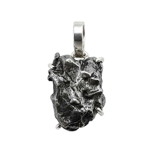 DIJE DE METEORITO CON BISEL DE PLATA.925