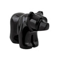 Figura Oso Grizzly de Ónix Negro Pulido - piedra pulida