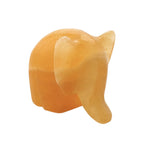Figura Elefante de Calcita Naranja - tallado en forma de elefante