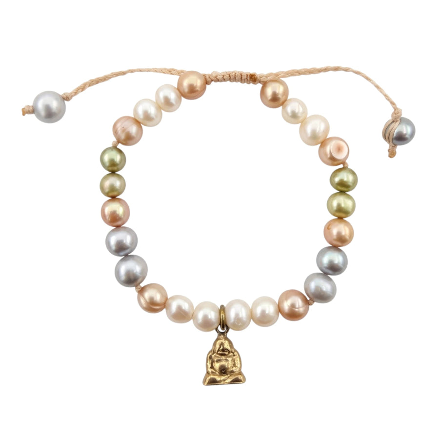 PULSERA PERLAS DIJE BUDA