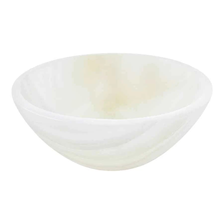 BOWL BOTANERO DE ÓNIX BLANCO CIRCULAR  MATE