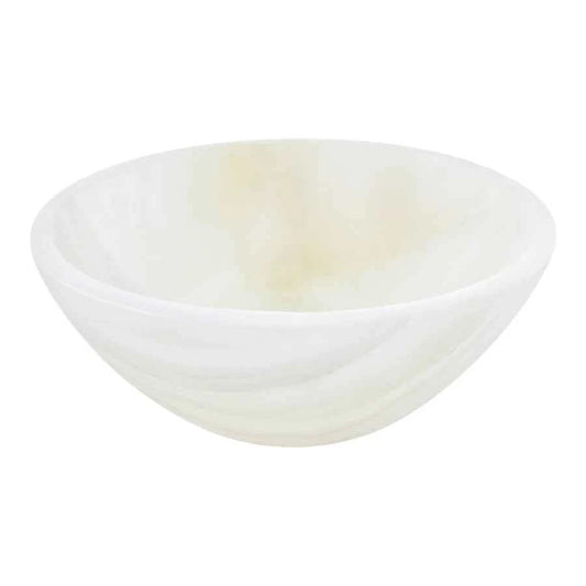 BOWL BOTANERO DE ÓNIX BLANCO CIRCULAR  MATE