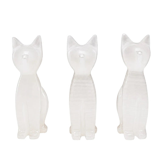 FIGURA GATO DE ÓNIX BLANCO GRANDE