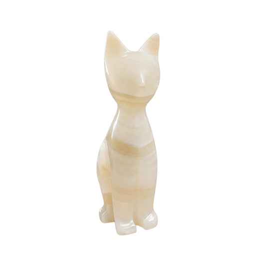 FIGURA GATO DE ÓNIX ÁMBAR GRANDE