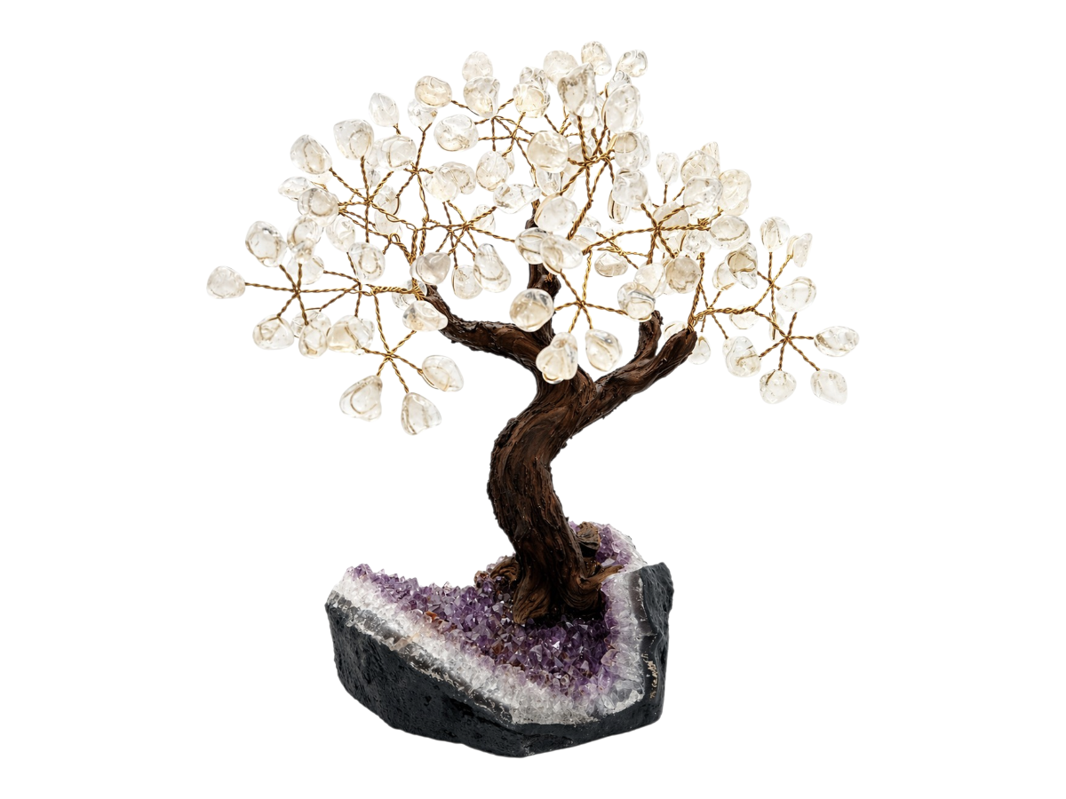 Árbol Bonsái de Cuarzo Blanco de - bonsái decorativo